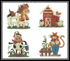 On The Farm Embroidery Designs