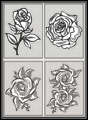 Pewter Rose Embroidery Designs